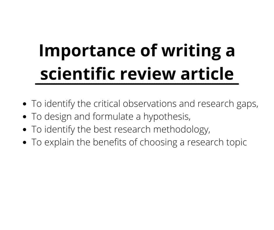 how to write a scientific review paper example